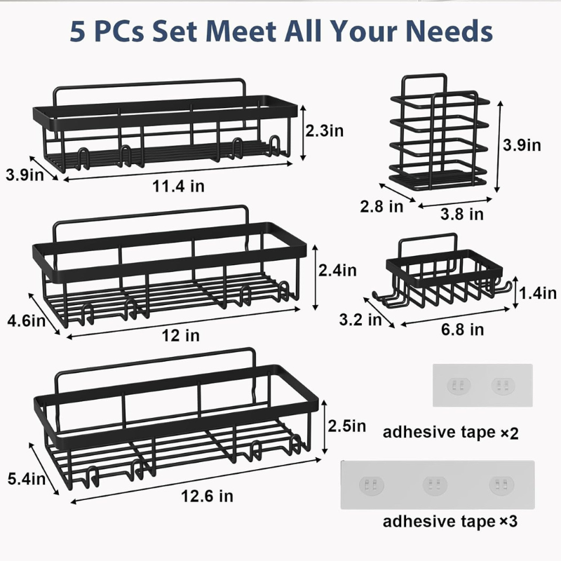 Bathroom Shelf Organizer Set