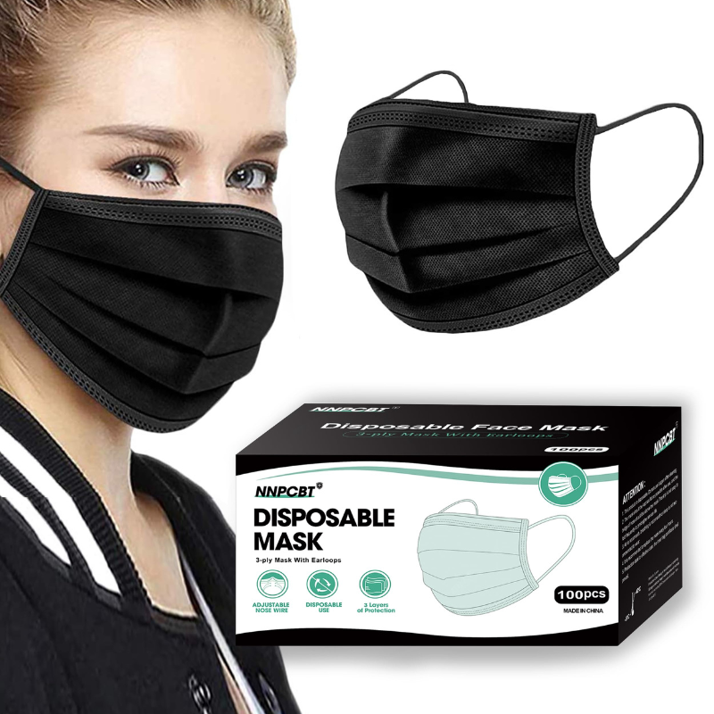 Black Disposable Face Mask