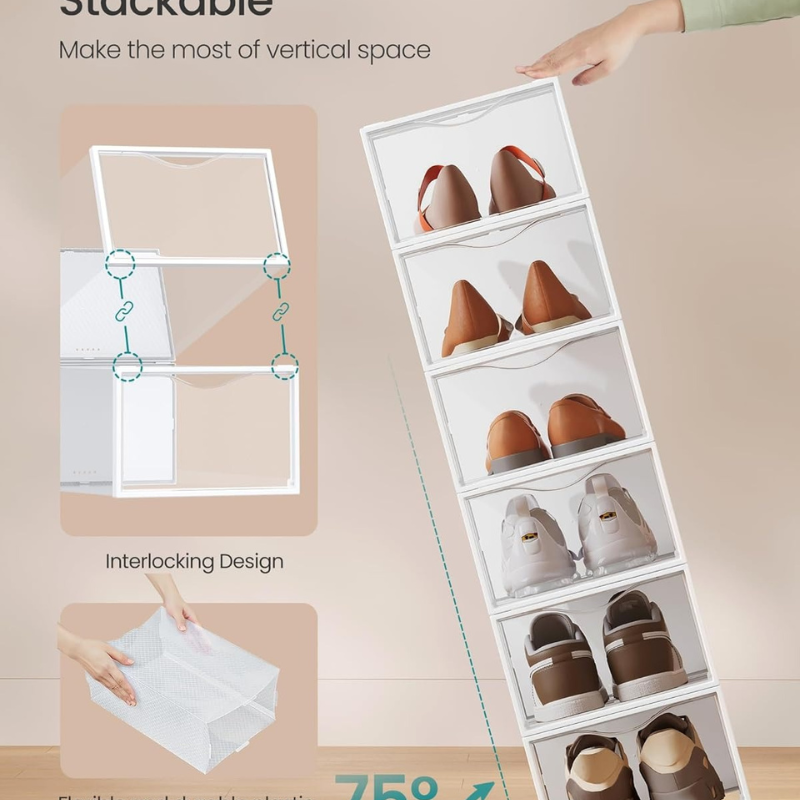 Stackable Shoe Boxes Set