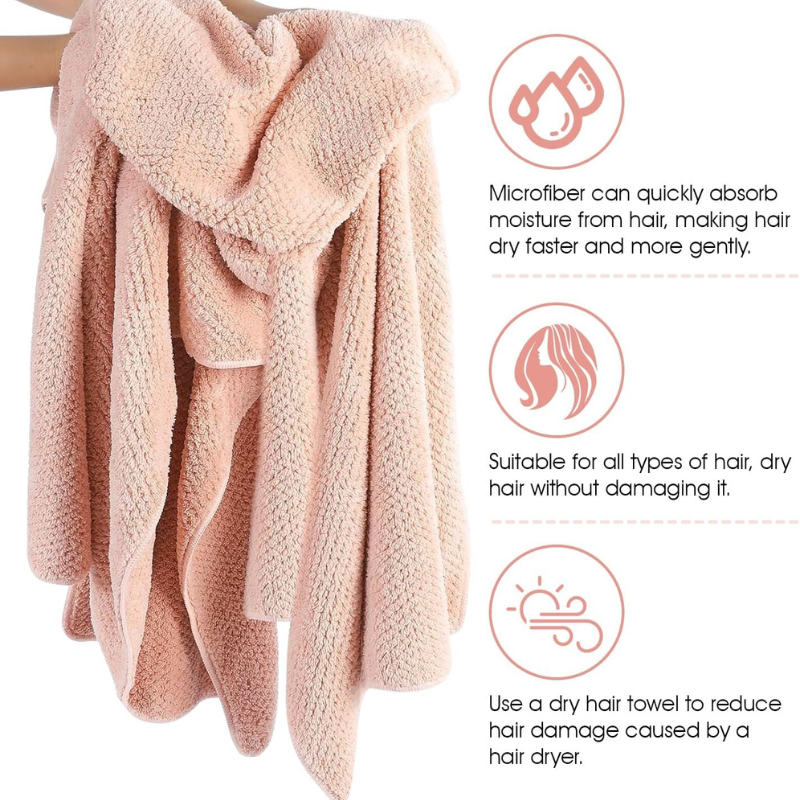 Large Microfiber Hair Towel