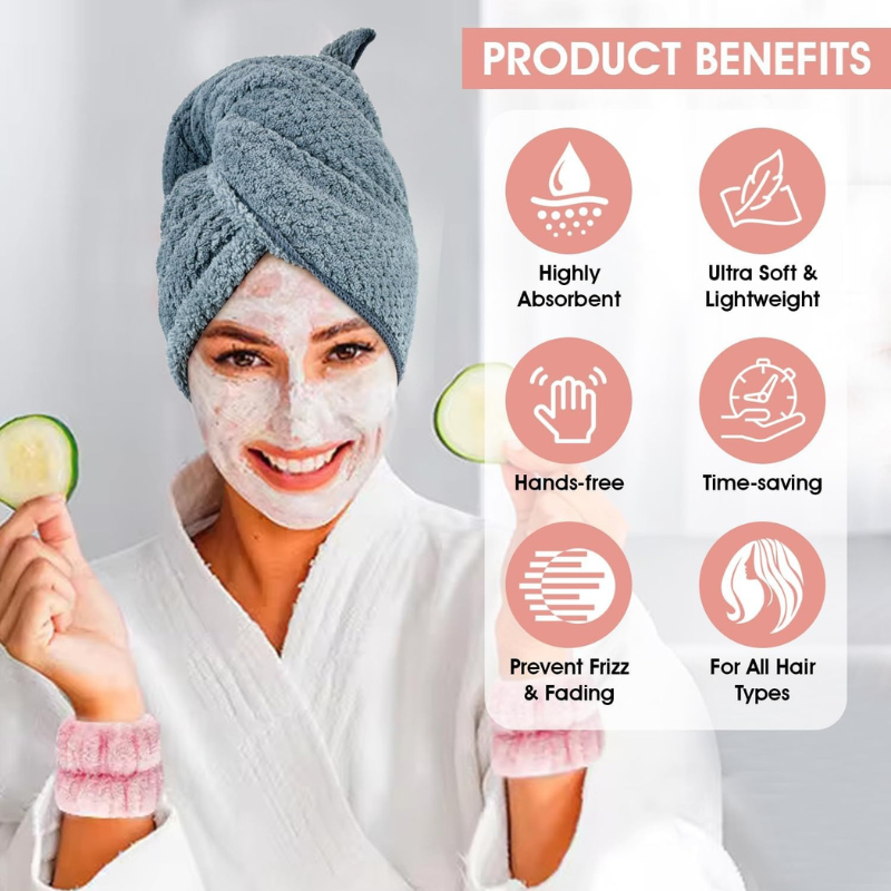 Large Microfiber Hair Towel