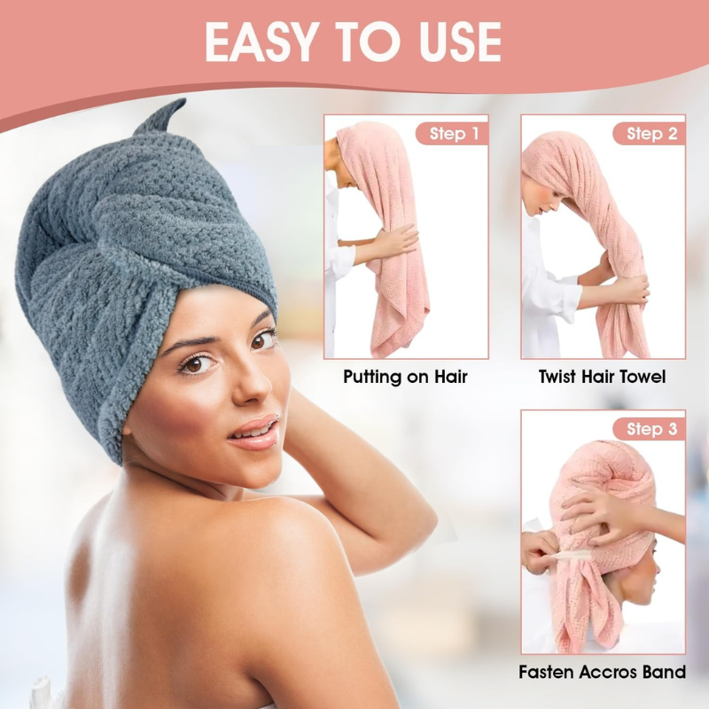 Large Microfiber Hair Towel