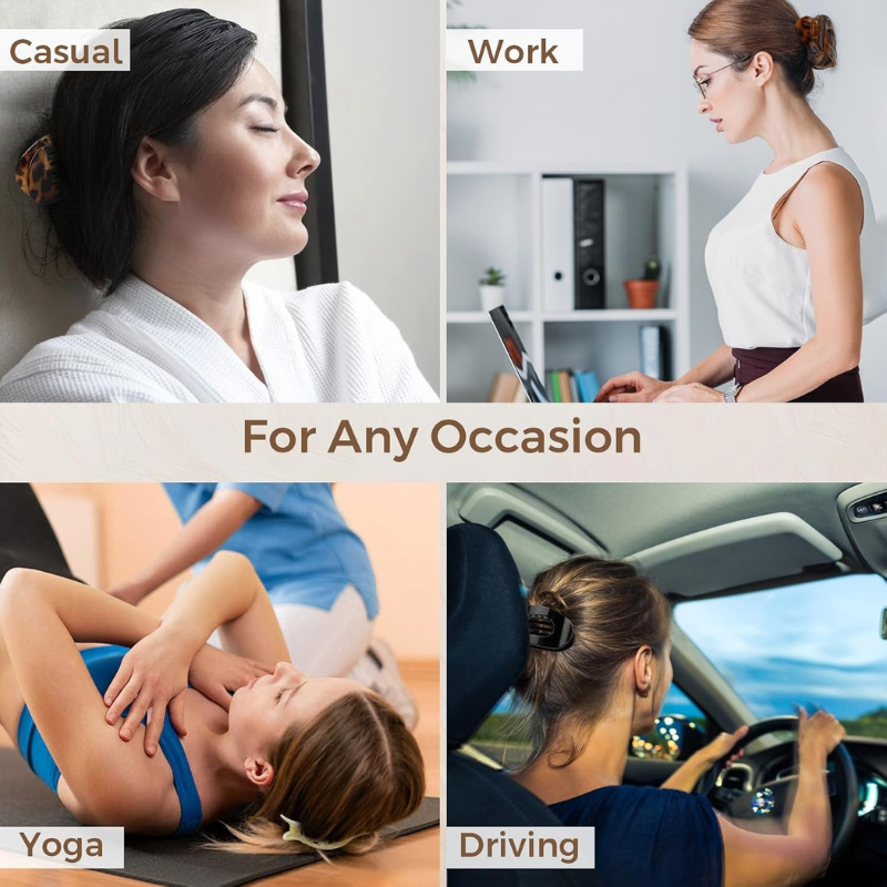 4 Pcs Flat Hair Claw Clips