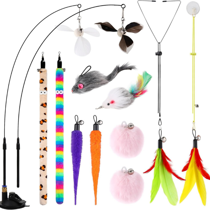 4-in-1 Cat Feather Toy