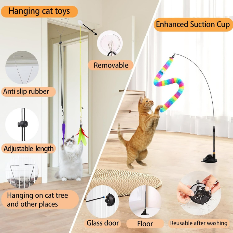 4-in-1 Cat Feather Toy