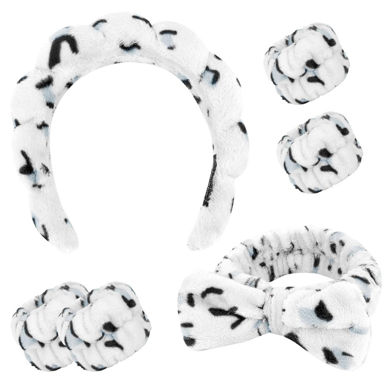 Skincare Headband Wristband Set