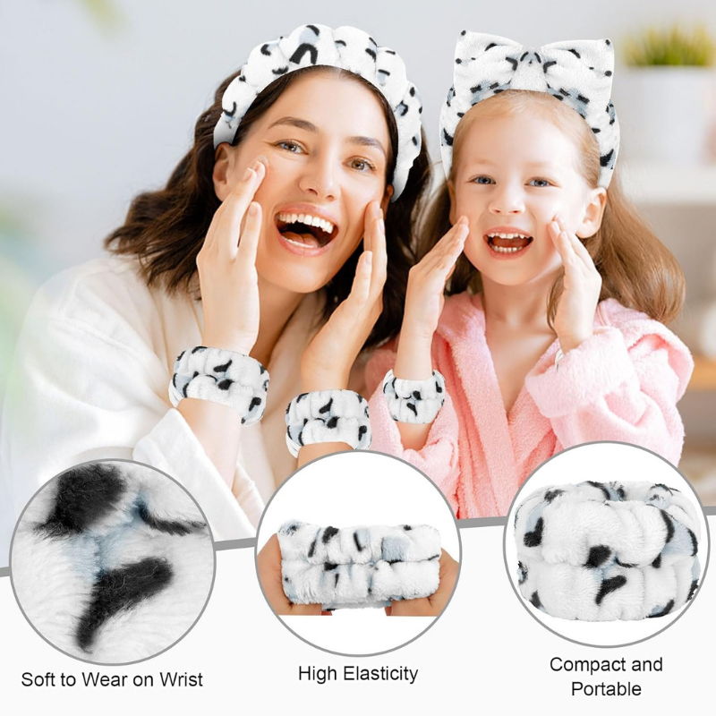 Skincare Headband Wristband Set