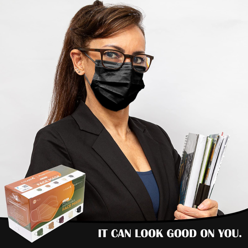 Black Disposable Face Mask
