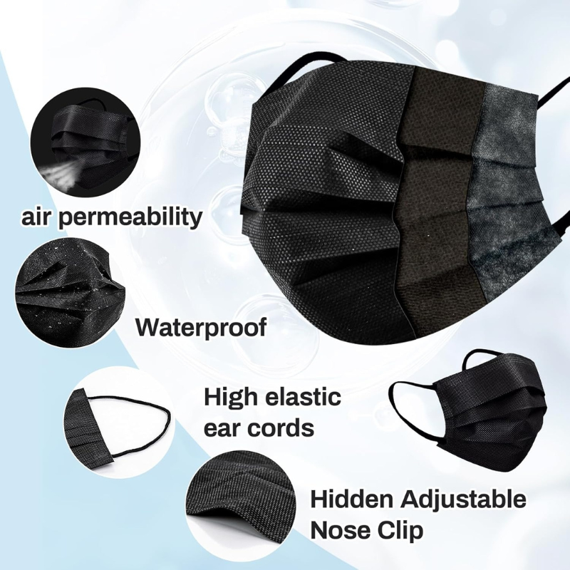 Black Disposable Face Mask